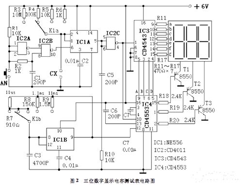 三位數(shù)字顯示電容測(cè)試表電路模塊設(shè)計(jì)與光電顯示電路軟件開發(fā)